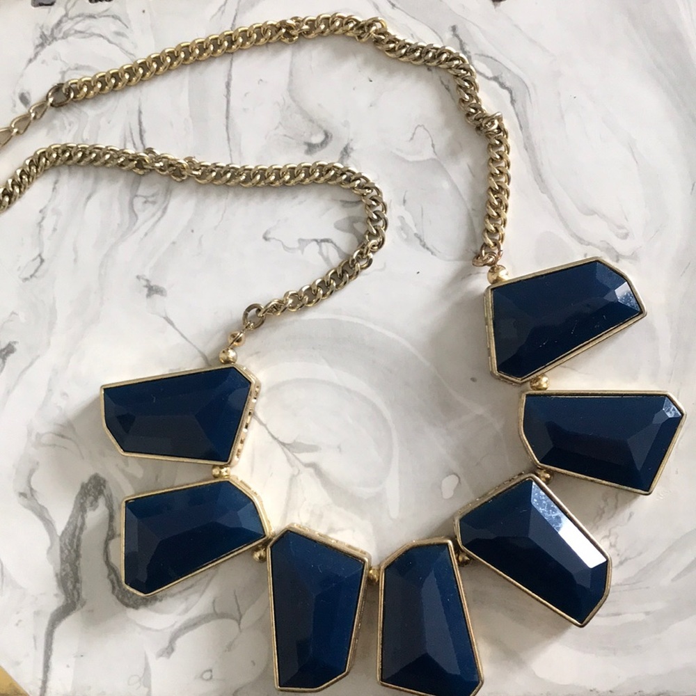 Blue chunky necklace